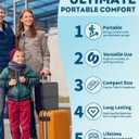 Gel Travel Seat Cushion, Portable Airplane Seat Cushion, 14.5" x 10.5" Foldable for Airplane Seats, Office Chair, Camping, Bleachers, Flights, Commute