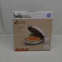 bella Flip-n-Store Waffle Maker with EverGood Ceramic Nonstick Coating, Fits-anywhere Kitchenware, Power Indicator Light, Cool Touch Handle & Cord Wrap, 7 Wide & 1" Deep Plates, 1000 Watt, Oatmilk