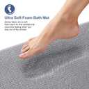 OLANLY Thick Memory Foam Bathroom Runner Rugs 47x24, Extra Soft Absorbent Long Bath Rug, Quick Dry Bath Mats, Non-Slip, Machine Washable Mat for Bathroom, Tub and Shower, Home Decor Accessories, Grey