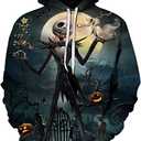 Unisex Nightmare Before Christmas Jack & Sally Novelty Hoodie 3D Print Sweatshirts Hoodie
Size XL