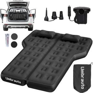 Heavy-Duty Durability SUV Air Mattress, Upgraded Thickened Inflatable Car Sleeping Airbed for Full Size SUV Back Trunk Camping, Van Travel Bed with Quick Inflation Electric Pump