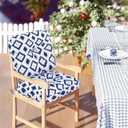 Outdoor Chair Cushions, Outdoor Seat Cushions for Patio Furniture Waterproof with Ties, Replacement Tufted Patio Chair Pads, 19x19x5 inches Set of 4