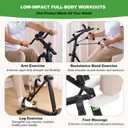 Pedal Exerciser Bike for Seniors, Arm Leg Hand and Knee Elderly Exercise Equipment, Sitting Home Exercise Machine for Total Body, Upper and Lower Limb Physical Therapy Trainer