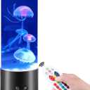 Jellyfish Lamp, Jelly Fish Light Lamp with 16 Color Changing Light Effects, with 4 Jelly Fish Remote Control Live Jellyfish Aquarium Lamp