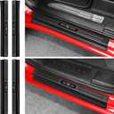 Upgraded American US Flag Door Sill Guards Protector for Chevy Silverado GMC Sierra 1500 2019-2026 Front and Rear ABS Door Sill Protector Entry Guard Car Pedal Kick Exterior Accessories