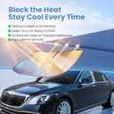 Windshield Sun Shade, Reflective Sunshade for Car Windshield with Mirror Cut-Out, Blocks 99% UV Rays & Keeps Vehicle Cool, Fits Cars, Trucks, SUVs & Vans, Fade-Resistant, (Small)