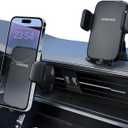Car Phone Mount for Air Vent & Dashboard, Universal Clip Holder with 360 Rotation, One-Button Release Car Phone Holder Compatible iPhone Samsung Google Smartphones, Truck Car Accessories