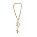 Auto Hanging Pendant with Charm and Crucifix Car Protection Charm Decor for Men Women Home Wall Decoration