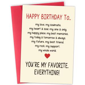 2 x Funny Birthday Card & Gifts for Men Husband Boyfriend Wife Girlfriend, Birthday Decorations for her him, Happy Bday Card, Sweetheart Romantic Raunchy