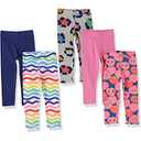 Amazon Essentials Girls Leggings 4T 4 Pcs (Color and design may vary)
