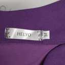 Women's Elegant Vintage Scallop Trim Scallop Trim V-Neck Casual Work Dress Swing A Line Bridesmaid Cocktail Party Dresses with Pockets 755 Purple M