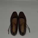 Women's Classic Retro Square Toe Flat Mary Jane Shoes Fashionable and Comfortable Walking Flat Shoes with Buckles (5, Brown)