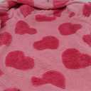 Lesure Donut Dog Bed Cover Medium Washable Replacement Cover Jacquard Shaggy Plush for Cute Pet Cat Mat 30x30x8 Inches, Tickled Pink