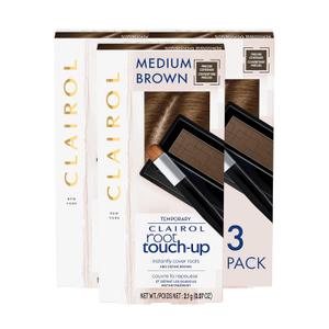 Clairol Root Touch-Up Temporary Concealing Powder, Medium Brown Hair Color, Pack of 3 (0.07 Ounce (Pack of 3))