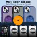 ZIYE Blue Case for iPhone 14 Case with Stand [Compatible with MagSafe] Slim Heavy Duty Protection Military Grade Shockproof Magnetic Cover with 360 Rotatable Ring Kickstand for Women Men