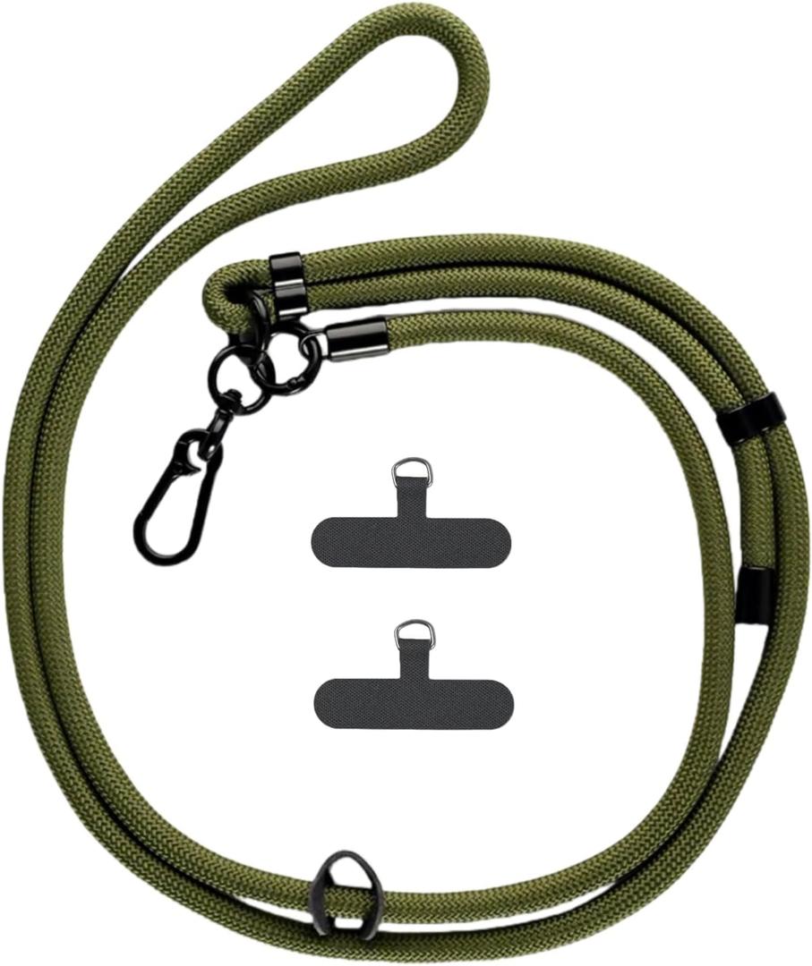 Cell Phone Lanyard with 2 Tabs, Universal Adjustable Neck Strap, Anti Theft Phone Crossbody Strap for Outdoor
