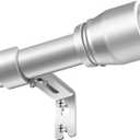 1 Diameter Silver Curtain Rod Itself is 30-60 inch 1 Pack, Fit 30 to 54 Windows with Heavy Duty Adjustable Telescopic RodSplicing Metal Extra Long Curtain Rod for Windows Sliding Glass Door