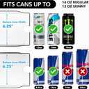 Simple Houseware Tall Skinny Can Organizer and Dispenser for Refrigerator or Pantry, Clear, Set of 2