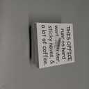 3 x Funny Office Desk Decor Sign for Work Women Men, Funny Coworker Colleague Boss Gift, This Office Runs on Hard Work Laughter, 5x5 inches