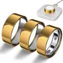 3 Pack Ring Cover Compatible with Oura Ring Gen 4/Oura Ring Gen 3 Horizon/Heritage, Upgraded Anti-Scratch TPU Ring Protector for Men Women, NOT for Oura Ring 4 Ceramic (Gold*3, Size 9)