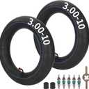 RUTU 2.75/3.00-10 3.00-10 80/100-10 Inner Tube with TR87/TR4 Angled Copper Valve Stem for XR50/70 CRF50/70 CT70 EZ90 RSF650 KLX110 DRZ110 50-125cc Dirt Pit Bike Scooter Moped, 2 Pack