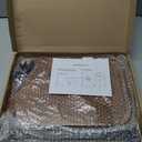 DAVIDOK C-Shaped Sofa End Table, Adjustable Height Couch Side Table with Device Slot, Brown Color with Black Metal Stand, Couch Table for Living Room, Bedroom