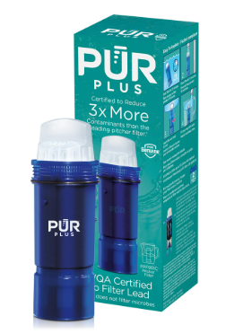 PUR Plus Lead Reducing Water Pitcher and Dispenser Replacement Filter, 1Pack, NSF & WQA Certified  Compatible with All PUR Pitchers and Dispensers, Blue, PPF951K1