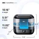 Dreo Smart Humidifiers for Bedroom, Top Fill 4L Supersized Humidifier Large Room with 28 dB, 36H Runtime, Touch/APP/Voice Control, Nightlight, Cool Mist Humidifiers for Baby, Plants, Indoor, Black