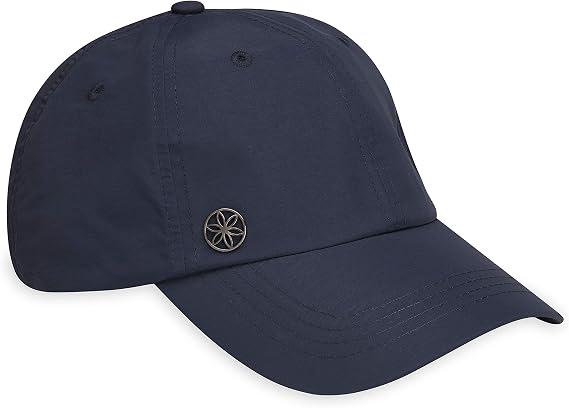 Gaiam Classic Fitness Hat, Ponytail Cap, Women Quick-Dry Sweatband | Ponytail Hole | Moisture-Wicking | Running, Hiking & Beach | Adjustable Fit (Navy, One Size 21.5 - 23)