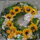 Front Door Wreath Sunflowers and Daisies, 20" Spring Wreaths for Front Door, Wreaths for Front Door w/Long Door Hook, Optional Reversible Welcome and Blessed Sign Spring Wreath, Front Door Decor