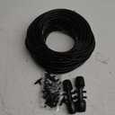 40FT 1/4 Inch Drip Irrigation Tubing, Distribution Hose Tube Kit Includes 2pcs 6-Way Connectors & 20pcs 1/4" Tee Splitters and End Plugs for Garden DIY Water-Saving Drip Irrigation System