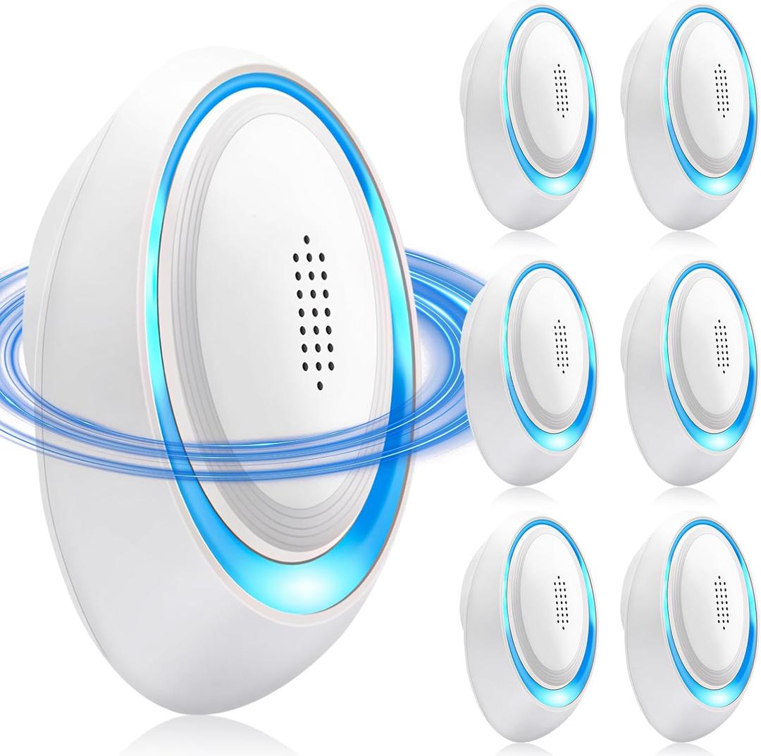2026 Upgraded Ultrasonic Pest Repeller Indoor, Pest Control Insect Plug in, Mouse Traps Repellent Indoor, Electric Rodent Repellent Plug-in for Roach, Bugs, Ant, Mosquito, Mice, Spider, Rat,6 Pack