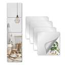 NKJVE Unbreakable Mirror Tiles Self Adhesive,4PCS 8”x8” Toddler Mirror for Classroom Decor, Peel and Stick On Small Mirrors for Wall Decor, Shatterproof Plastic Mirrors Stickers for Kids Decorative