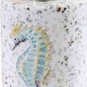 Avanti Linens - Soap Dispenser/Lotion Pump, Resin Bathroom Accessories, Guest Bathroom Essentials, Sea Inspired Bathroom Decor (Coastal Terrazo Collection)