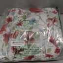 Covers For The Home Deluxe Elastic Edged Flannel Backed Vinyl Fitted Table Cover - Watercolor Floral Pattern - Round Oblong Oval - Fits Tables up to 48" W x 68" L