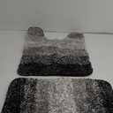 Arotive Microfiber Bathroom Rugs 2 Pieces, Bath Rug Size 36x24 and Toilet Rugs 24x20 in Black, 2 Item Bundle