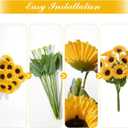 10Pcs Artificial Sunflower with Stems  Single Long Stem Silk Sunflower, Lifelike Yellow Fake Sunflower for Vase DIY Bouquet Wedding Centerpieces Party Garden Home Dcor