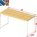 SHW 55-Inch Commercial-Grade Office Computer Desk, Oak