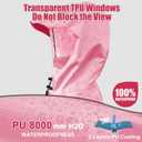 Andake Waterproof Rain Poncho for Adults Unisex,230T Ripstop Polyester,Raincoat Gear with Transparent Viewing Window Outdoors