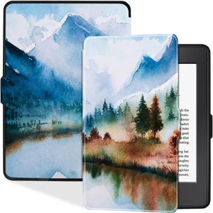 BOZHUORUI Slim Case for Kindle Paperwhite 5th/6th/7th Generation Prior to 2018 (2012-2017 Release,Model EY21 & DP75SDI) - Premium PU Leather Protective Cover with Auto Sleep/Wake (Landscape)