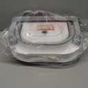 MoreFeel Collapsible Baby Bathtub for Newborn with Thermometer & 1 Hooded Towel & 1 Soft Floating Cushion,Portable Travel Bathtub with Drain Hole, Durable Foldable Baby Tubs for Infants to Toddler (Grey)