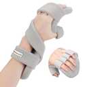 Resting Hand Splints for Straightening Fingers,Carpal Tunnel Wrist Brace Night Immobilizer With Finger Separators for Stroke Rehabilitation,Muscle Atrophy, Dupuytren's Contractures (L)