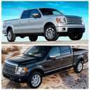 2009 2010 2011 2012 2013 2014 Ford F150 Pickup Headlight Assembly for 09-14 Ford F150 Clear Lens Chrome Housing with Amber Reflector Headlamp Replacement Left and Right PairW/O Bulbs