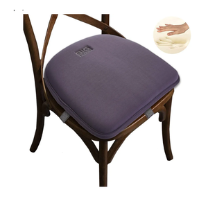 Big Hippo Chair Pads, Memory Foam, Seat Cushion Non Slip Rubber Back Thicken Chair Padding with Elastic Bands for Home Office Outdoor Seats (Gray-1pc)