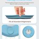 Stainless Steel Kids Plates (2 Pack): 9" Divided Plates with Silicone Suction for Babies, Unbreakable Dinner Dishes for Toddlers, Non Toxic, BPA Free, Anti-Slip, Dishwasher Safe (Bule & Yellow)