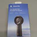 JISULIFE Portable Handheld Turbo Fan [18H Max Cooling Time], 6000mAh USB Rechargeable Personal Battery Operated Lash Small Pocket Fan with 5 Speeds for Travel/Outdoor/Vacation/Concerts- Black