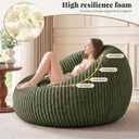 Homkdom Bean Bag Chairs for Adults, Giant Bean Bag Sofa with Back Support, Large