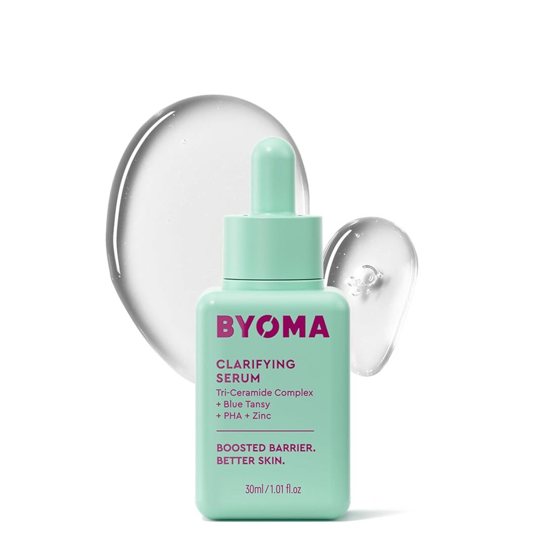 BYOMA Clarifying Serum - Barrier Repair Serum - Clarifying Facial Serum for Acne Prone Skin - Calming Face Serum with Ceramides, Blue Tansy, PHA & Zinc - Balanced & Healthy Skin - 1.01 fl. oz