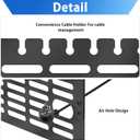 ForoGore 2 Pack Under Desk Cable Management Rack, No Drill Cable Management Under Desk Space Saving Wire Rack for Office Home
