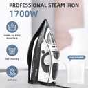 IRONDAY Steam Iron for Clothes 20s Fast Heat-up,1700W Iron with 14.07oz Large Water Tank,Non-Stick Ceramic Soleplate, Anti-Drip, Auto-Off, Burst Steam, Self-Cleaning, Ironing Clothes for Home, Grey